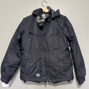 Helly Hansen Black Ski Jacket with Gray Lining